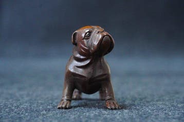 Absolute veiling – Gesigneerde Gyokuzan boxhout netsuke