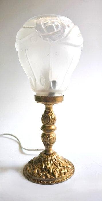 Lampe de table - Bronze, Cristal - Art Nouveau