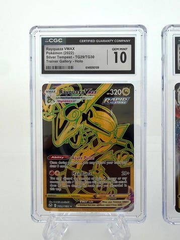 Pokémon - 2 Graded card - Rayquaza Vmax - Silver Tempest &