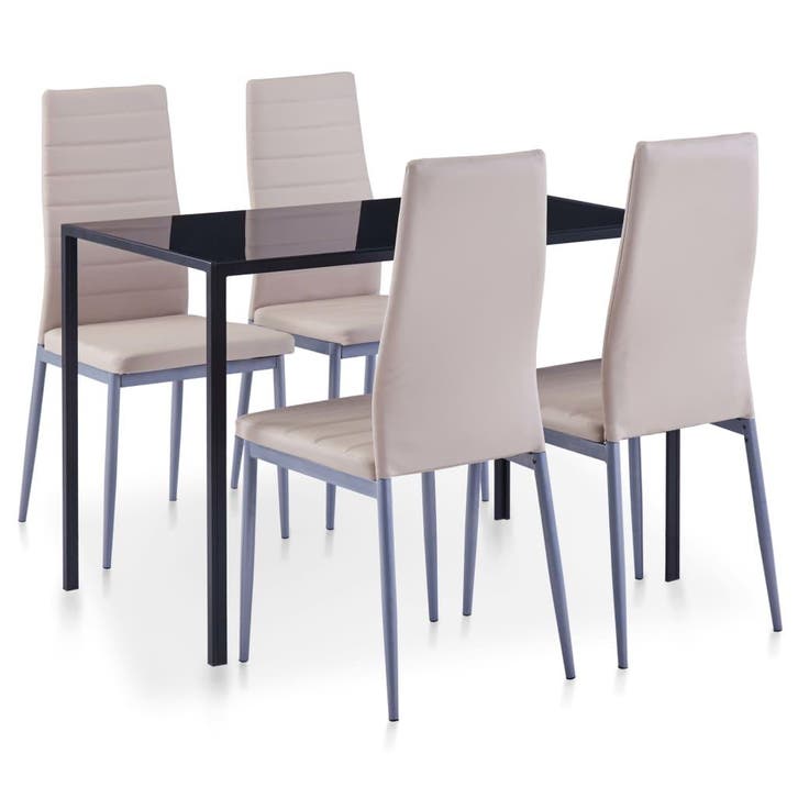 vidaXL 5-delige Eethoek cappuccino, Maison & Meubles, Salles à manger complètes, Envoi