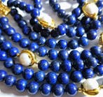 Lapis lazuli - 22 karaat - Verguld, Geel goud - Halsketting