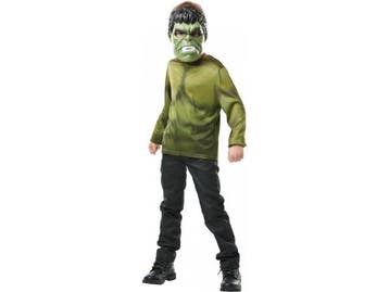 Veiling - Hulk t-shirt met masker voor kinderen - Verkleedkl