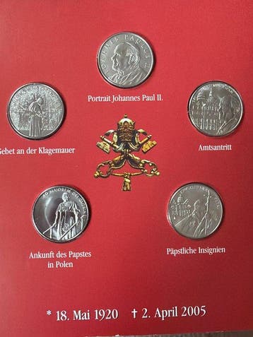 Vaticaan. 2005 Papst Johanes Paul II. Set 5 pcs (Zonder