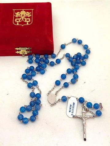 Chapelet - Rarissime chapelet du Vatican en argent 800 et