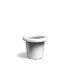 Cortenstaal gecoat bloempot Tube Ø70x60cm - Met bodem
