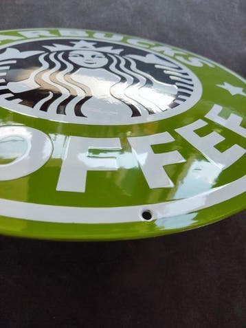 Starbucks - Coffee Starbucks Cafe enamel sign Emailschild