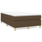 vidaXL Boxspring met matras stof donkerbruin 120x190 cm, Verzenden, Nieuw