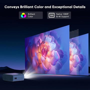 AKATUO Smart Projector 4K | Tweede Kansje | OP = OP, Audio, Tv en Foto, Beamers, Verzenden, Zo goed als nieuw, Full HD (1080)