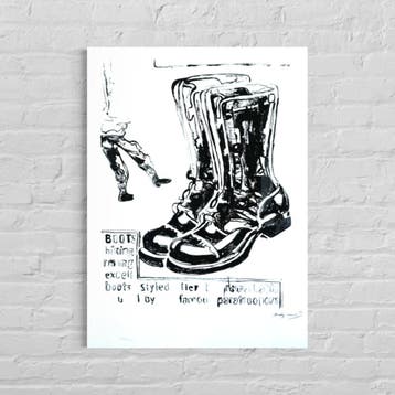 Andy Warhol Paratrooper Boots Lithografie Arches 300gsm