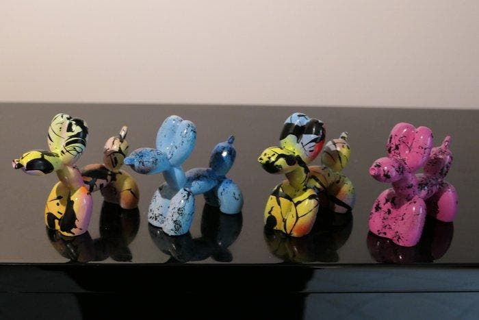 RichART - Lot de 4 balloon dog version graffiti, Antiquités & Art, Art | Objets design