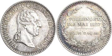 1/6 taler, daalder 1827, Sachsen-kurlinie ab 1547 (albert..., Verzenden