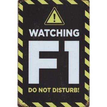 Wandbord -  Watching F1 Do Not Disturb, Nieuw