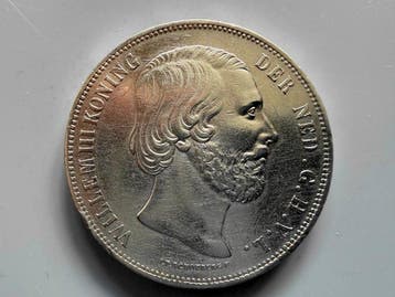 Nederland. Willem III. 2 1/2 Gulden 1864a (Zonder
