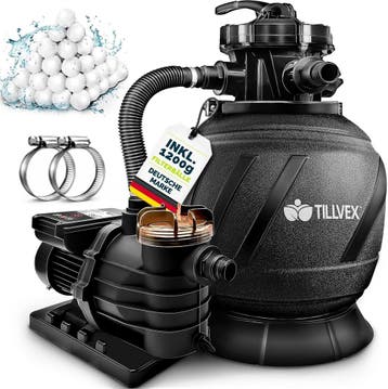 Zandfilterpomp - Zandfilter voor zwembad - 13200L/u - Zwart, Verzenden, Nieuw