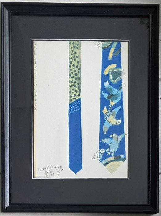 Corneille (1922-2010) - Society shop stropdas litho, Antiquités & Art, Art | Objets design