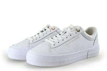 Tommy Hilfiger Sneakers in maat 38 Wit, Kleding | Dames, Verzenden, Wit, Zo goed als nieuw, Sneakers