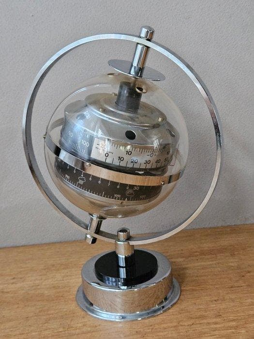 Huger - Weerstation - Verchroomd - Sputnik style weather, Antiek en Kunst, Antiek | Wandborden en Tegels