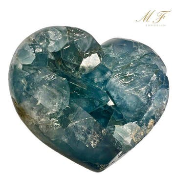 Premium - Coeur en Célestine Hart - Hoogte: 110 mm -