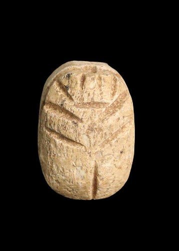 Égypte ancienne, Nouvel Empire Stéatite Scarabée avec une, Antiek en Kunst