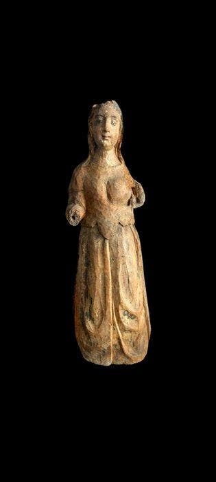 Escuela española - sculptuur, Antigua Virgen Gótica. Ca., Antiek en Kunst