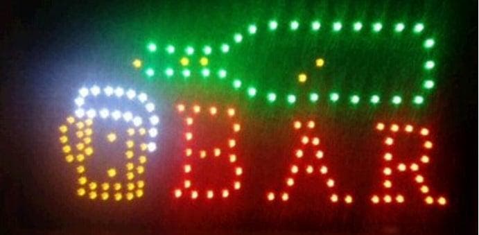 Bier bar drank cafe LED bord lamp verlichting lichtbak recla, Huis en Inrichting, Lampen | Overige, Nieuw, Verzenden