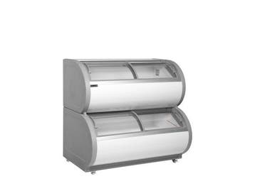 Veiling - TEFCOLD TD500 Two Level Display Freezer White, Nieuw