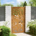vidaXL Poort met golfontwerp 100x200 cm weervast staal, Verzenden
