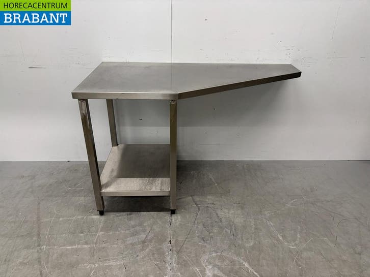 RVS Werktafel met opnderschap 139 x 70 x 86,5 cm Horeca, Zakelijke goederen, Horeca | Meubilair en Inrichting, Ophalen of Verzenden
