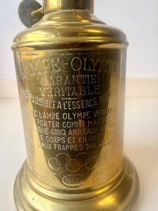 Olympe - Olielamp - Messing - Oud olielampje “Olympe”, Antiquités & Art, Curiosités & Brocante