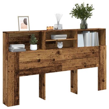 vidaXL Hoofdbordkast 180x19x103,5 cm bewerkt hout oud, Verzenden, Nieuw