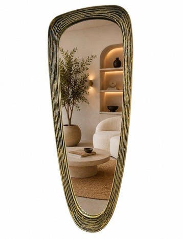 Spiegel - Hout, Glas - Vintage spiegel
