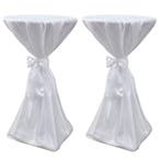 vidaXL Statafelhoes met strik 70cm Wit (2 stuks), Verzenden