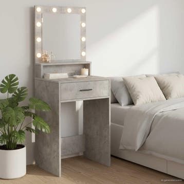 vidaXL Kaptafel Beton Grijs 50 x 41 x 135 cm Bewerkt hout, Verzenden