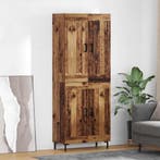 vidaXL Highboard 2 pcs Oud Hout Bewerkt hout, Verzenden