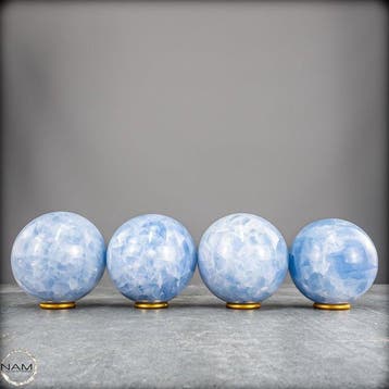 Blauwe calciet-bolletjesset – Blauer Calcit – 4
