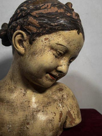sculptuur, Giovinetta con Capelli Raccolti - 29 cm -, Antiek en Kunst