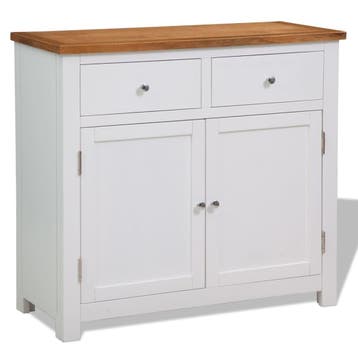 vidaXL Dressoir 90x33,5x83 cm massief eikenhout, Verzenden