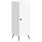 vidaXL Dressoir Hoogglans Wit 33 x 34,5 x 90 cm Bewerkt hout, Huis en Inrichting, Verzenden, Nieuw