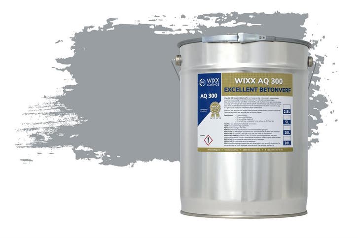 Wixx AQ 300 Excellent Betonverf RAL 7040 | Venstergrijs 2.5L, Doe-het-zelf en Bouw, Verf, Beits en Lak, Nieuw, Verzenden