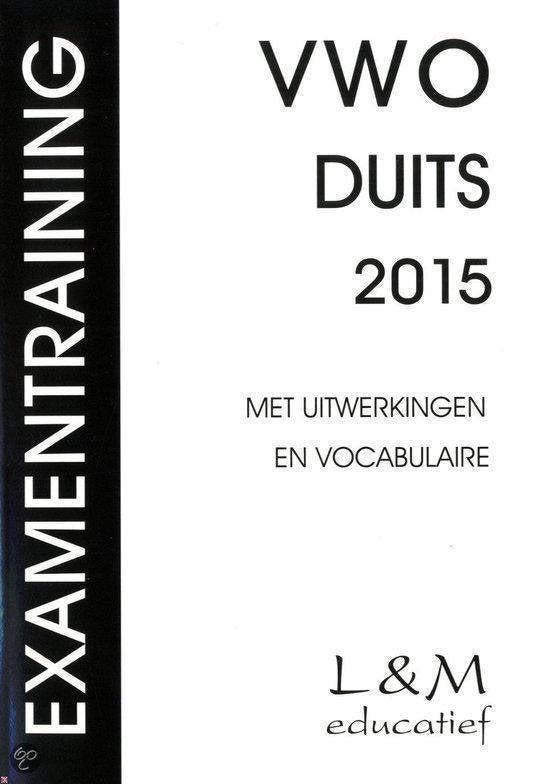 Examentraining Vwo Duits 2015 - Janssens, Livres, Langue | Allemand, Envoi