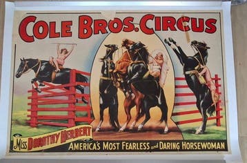 unknown - Original Vintage Cole Bros. Circus One-Sheet