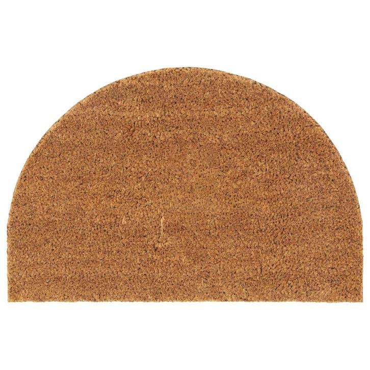 vidaXL Deurmat halfrond 40x60 cm getufte kokosvezel naturel, Tuin en Terras, Deurmatten, Nieuw, Verzenden