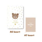 Set Baby kaart - 1 kaart A6 WIT en 1 kaart A7 - baby - ge..., Diversen, Wenskaarten, Ophalen of Verzenden, Nieuw