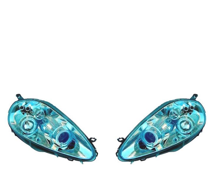 PHARES FIAT GRANDE PUNTO 05-08 ANGEL EYES FOND CHROMÉ, Auto-onderdelen, Verlichting, Verzenden