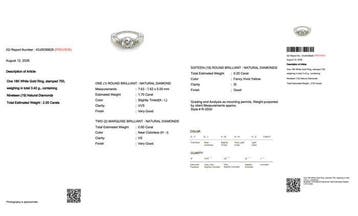 Ring - 18 karaat Witgoud - 2.55ct. tw. Diamant (Natuurlijk), Nieuw