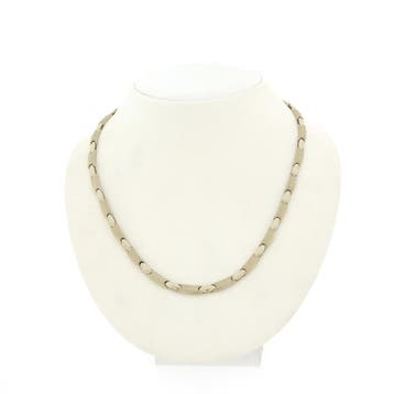 Witgouden gematteerde fantasiecollier (Ketting), Ophalen of Verzenden