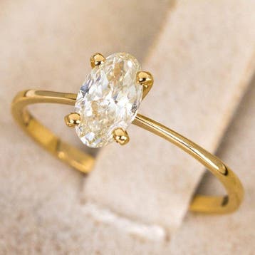 Zonder minimumprijs - Ring - 14 karaat Geel goud - 0.72ct.
