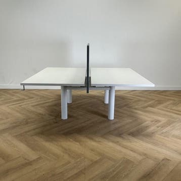 duo slingerbureau + tussen wand 160x80 cm per werkplek,  wit, Huis en Inrichting, Gebruikt