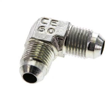 Raccord Anglé JIC 90Degrés UNF 1/2-20 Mâle Acier 450Bar, Verzenden