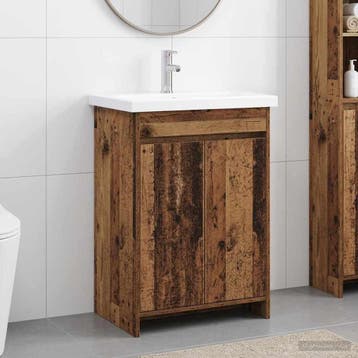 vidaXL Badkamermeubel Set Oud hout 81 x 40 x 84,5 cm Bewerkt, Verzenden